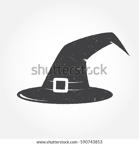 Halloween hat outline icon. For web design, banner, flyer, mobile and application interface, also useful for infographics. Halloween hat isolated on white background.