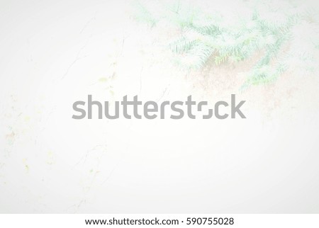 Several green leaves isolated on rustic background