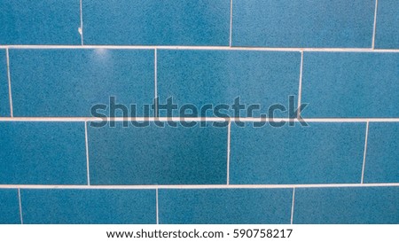 Blue tile background of the wall texture