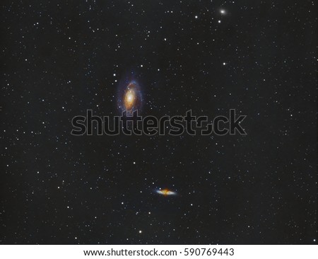 Bode's Nebula and the Cigar Galaxy in Ursa Major