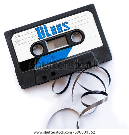 blues musical genres audio tape label