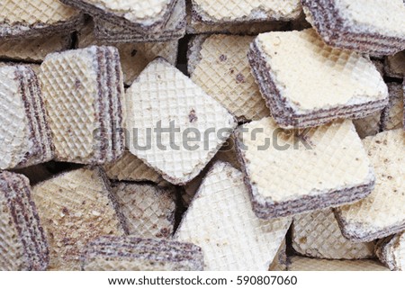 Wafer texture. Wafers as background.