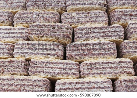 Wafer texture. Wafers as background.