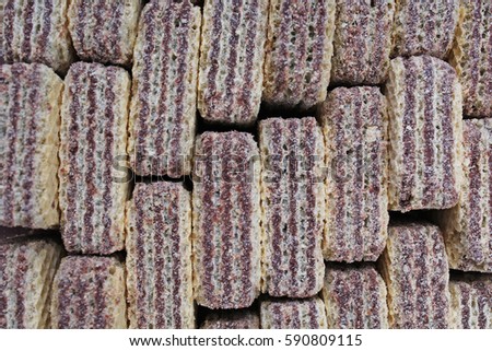 Wafers as background. Wafer texture.