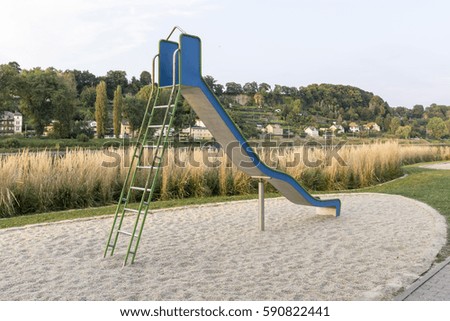 Slide in children's playground