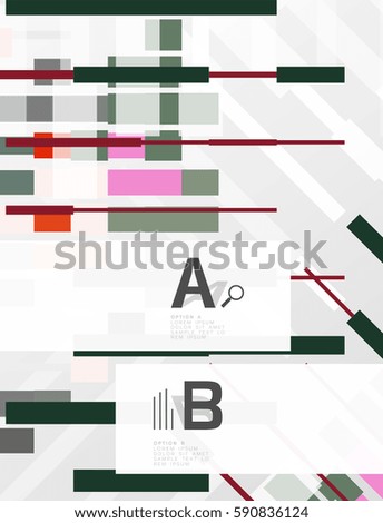 Geometrical vector abstract background with infographics