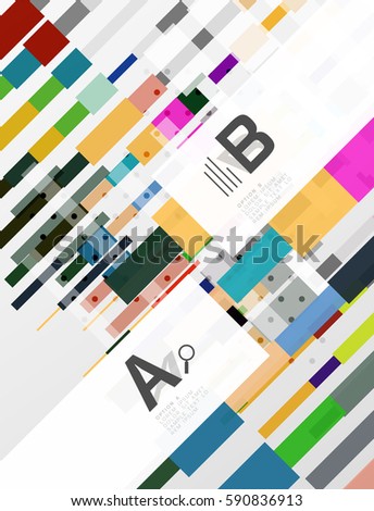 Geometrical vector abstract background with infographics