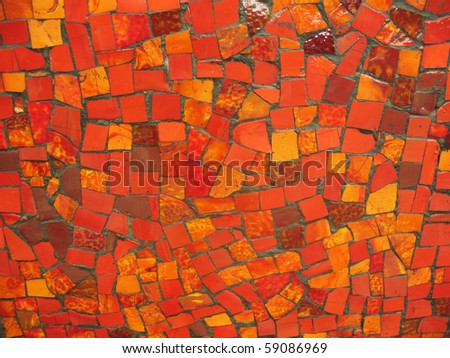 A wall lined with red smalt. Background