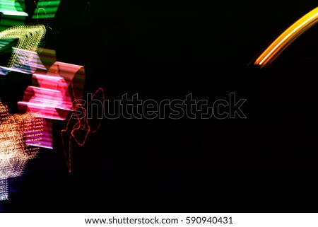 Abstract lines like electrical discharge,moving night light