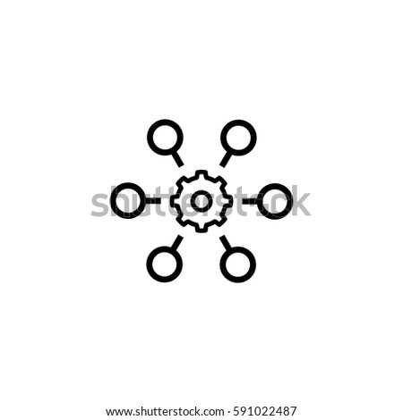 Process Automation Icon. Business Concept. Flat Design.Isolated Illustration. Royalty-Free Stock Photo #591022487