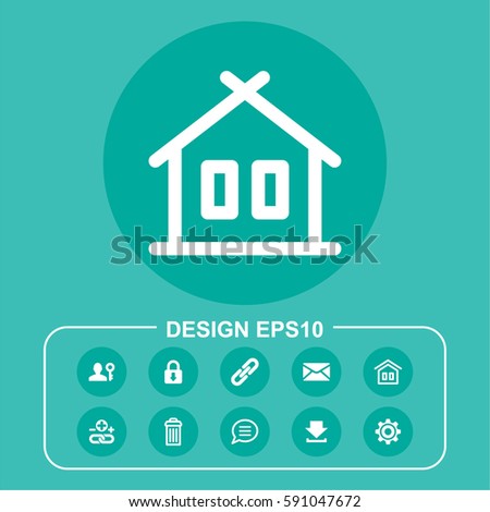 Vector Illustration Home Page Icon