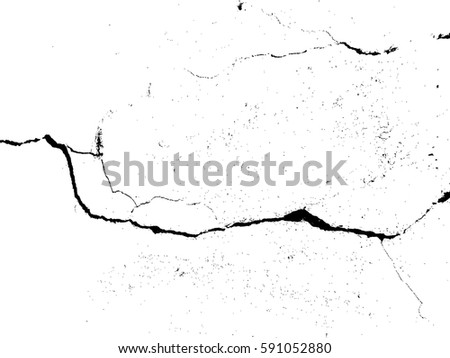 Cracked Grunge Urban Background.Texture Vector.Dust Overlay Distress Grain ,Simply Place smudge illustration over any Object to Create rough  Effect .Black paint splattered , dirty Broken concrete 