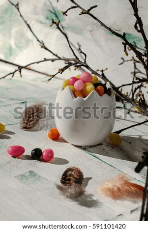 Easter decoration: sugar eggs