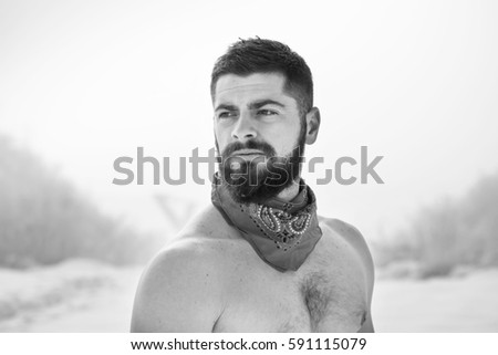 hipster portrait,young bearded man,black and white photography