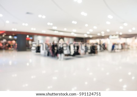Abstract blur department store and shopping mall interior for background