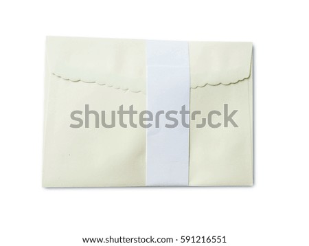 Cream colored envelope