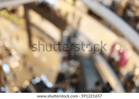 Blurred shopping mall or indistinct department store for the design background.