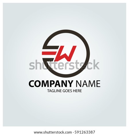 Letter W logo design template. Creative circle logo. Vector illustration