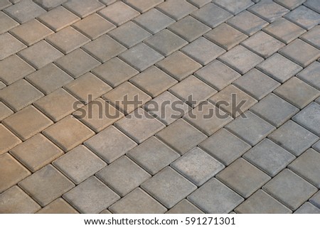 Shadow on cement brick floor in the park, Texture or Pattern background.