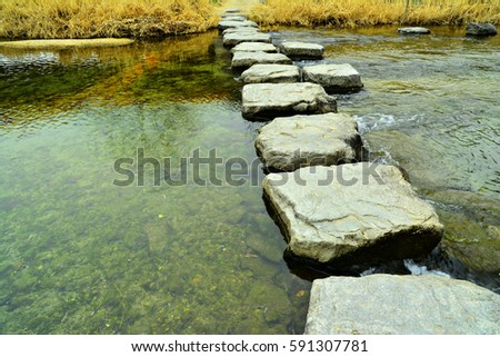 stepping-stone , Stream of interspersed with workdays, Korean traditional stepping stone
Korean traditional style, interspersed with workdays