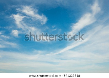 Blue sky and white clouds natural