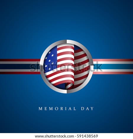 American memorial day graphic design, Vector illustration