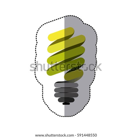 green sticker eco bulb icon, vector illustraction design