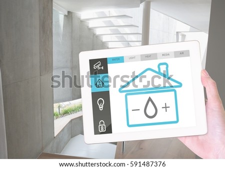 Home security interface on tablet pc