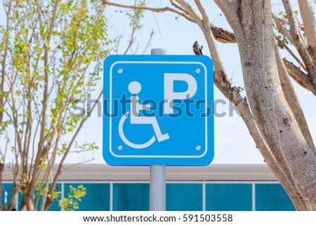 Parking for disabled badge
