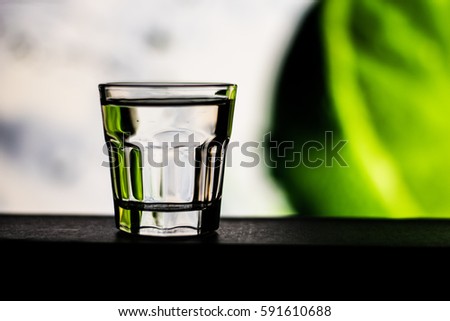 Shot glass on the bar
