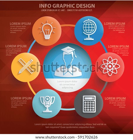 Education info graphics design,clean vector