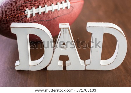 Celebrating Father's Day for football dad.