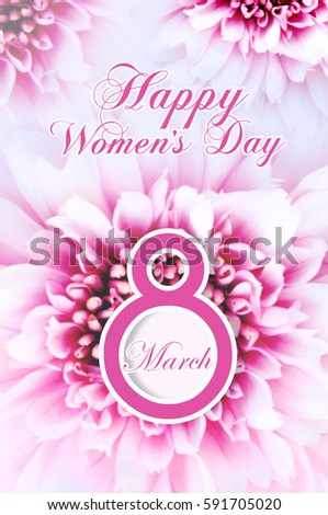 Happy women's day background, Greeting card for women's day, 