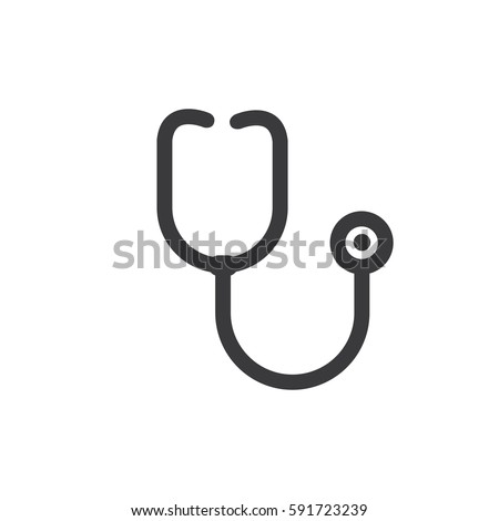 Stethoscope icon vector illustration on white background