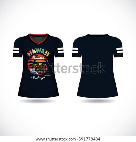 t shirt design california palm beach vector