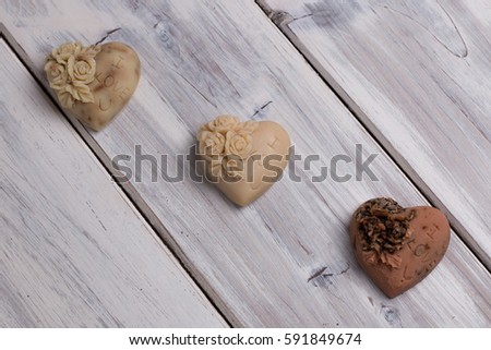 Heart shape soaps