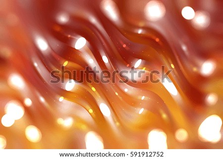 Abstract orange elegant background with glitter and waves. illustration beautiful.