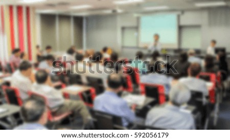 blurred background Business people meeting presentation, conference meeting room.