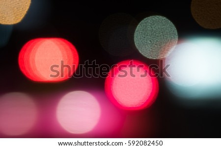 Abstract Bokeh blurred color light close up