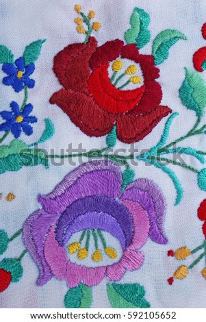 Embroidery hand work hobby broidery woolwork. Beautiful hobby
