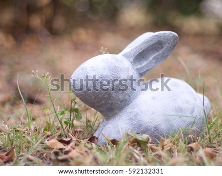  Rabbit doll stucco   