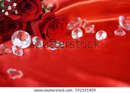 Red Roses. Wedding background. Valentines Day. 