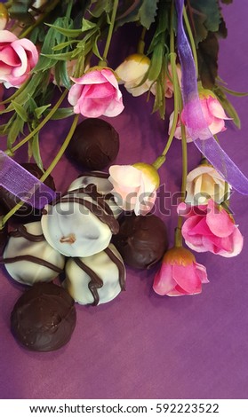 Chocolate and flowers 