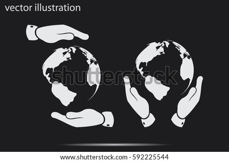 Globe icon vector illustration.