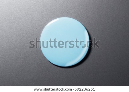 Blue Blank Pin Button