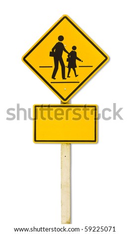 Traffic sign (School warning sign)