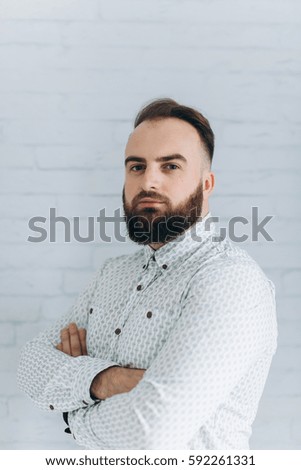 Bearded and stylish man on the office.
