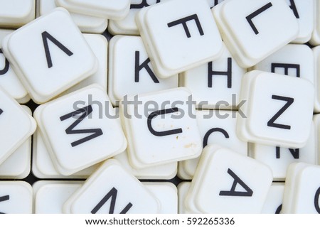 Letters as background.3D block letters texture.Letter collection pattern. Alphabets crosswords background.
