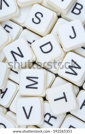 Letters as background.3D block letters texture.Letter collection pattern. Alphabets crosswords background.
