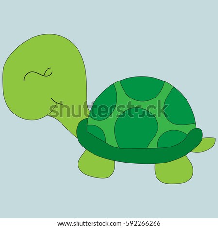 Children's illustration with a cute turtle. Best Choice for cards, invitations, printing, party packs, blog backgrounds, paper craft, party invitations, digital scrapbooking.